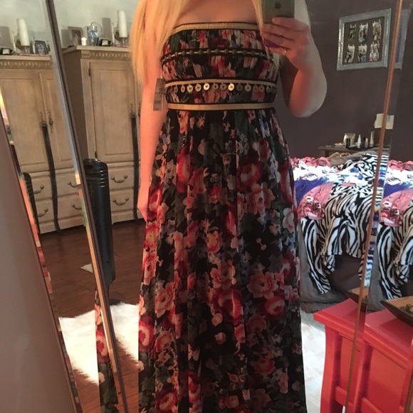 🆕 Pearl black multi gypsy dress - Picture 3 of 5